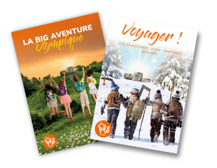 Visuel catalogue vacances PEP Alsace Eté 2023 et Petites Vacances 2023-24